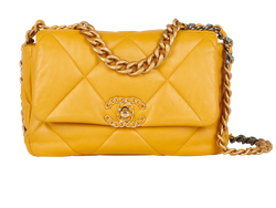 Small 19 Flap, Leather, Yellow, KKH0K08J, DB, 3*